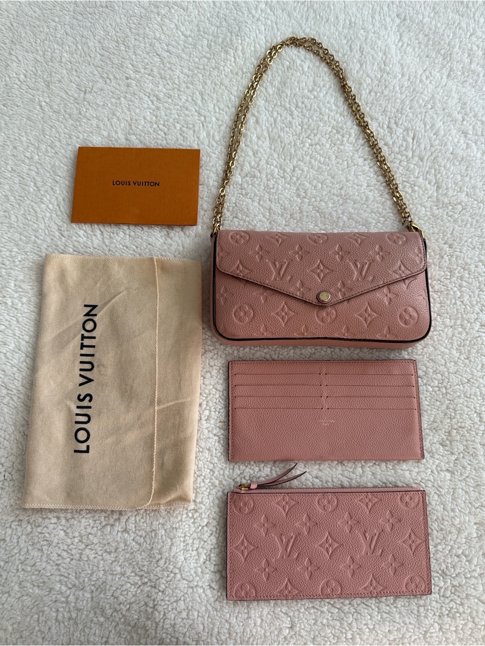 Louis Vuitton Felicie Pochette rose poudre